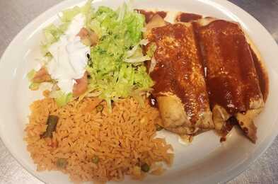 Chimichangas at Taqueria Ranchos La Delicias Mexican Restaurant in Buffalo New York